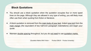 Integrating Quotations in Research Writing_ Prose, Poetry, and Drama | PPTX
