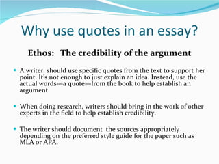 Interegating Quotes Example Integrating Quotes | PPT