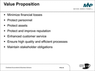 The Seven Principles (continued)#5  Emphasize the strategic aspects and value proposition of your program – how it protects people, reputation, cash flow, customer service#6  Customize and “size to fit” – Apply best practices but tailor your program to fit the structure, culture, and budget of your organization#7  Focus on people, process, technology and brand protection throughout response and recovery13