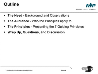 OutlineThe Need - Background and Observations