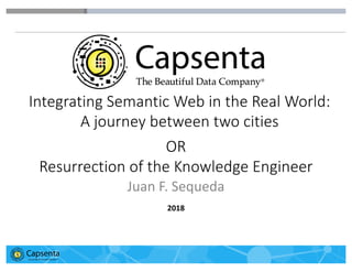 Smart Data for Smarter Business | © 2016 Capsenta | capsenta.com
OR
Resurrection of the Knowledge Engineer
Juan F. Sequeda
2018
Integrating Semantic Web in the Real World:
A journey between two cities
 