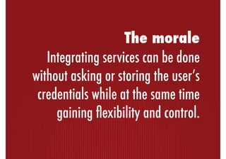 Integrating services with OAuth