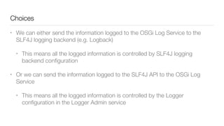 The new OSGi LogService 1.4 and integrating with SLF4J | PDF