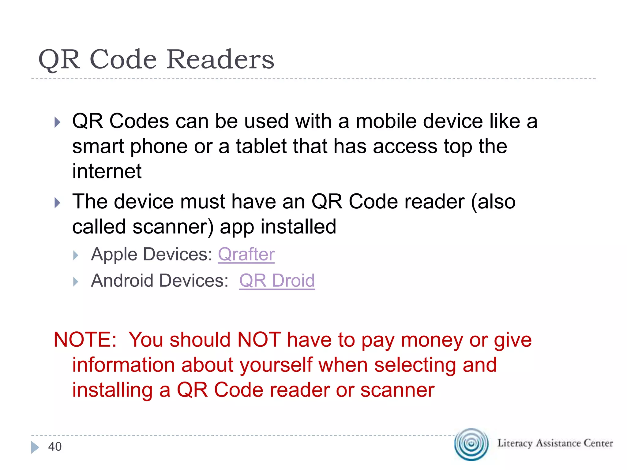 How Would You Get to Here?
http://www.youtube.com/watch?v=vLNOpoQztFo&feat
ure=share&list=FLEqfU4INXfYY58eh5Ynm5vA
40
Shortened URL http://bit.ly/19wbpyV
QR Code
 