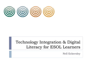 Technology Integration & Digital
Literacy for ESOL Learners
Nell Eckersley
 