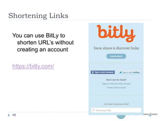 Make Your Own QR Code
48
 Bitly (for URL’s) https://bitly.com/
 Google (for URL’s) http://goo.gl/
 Kaywa (for URL’s and contact info)
http://qrcode.kaywa.com/
 ScanLife (for URL’s and contact info)
http://www.scanlife.com/en/
 ZXING (for URL’s, wifi, contact info and more)
http://zxing.appspot.com/generator/
 