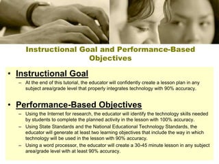Integrating Technology in a Classroom Lesson: Step-by-Step instructions ...