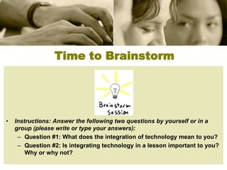 Integrating Technology in a Classroom Lesson: Step-by-Step instructions ...