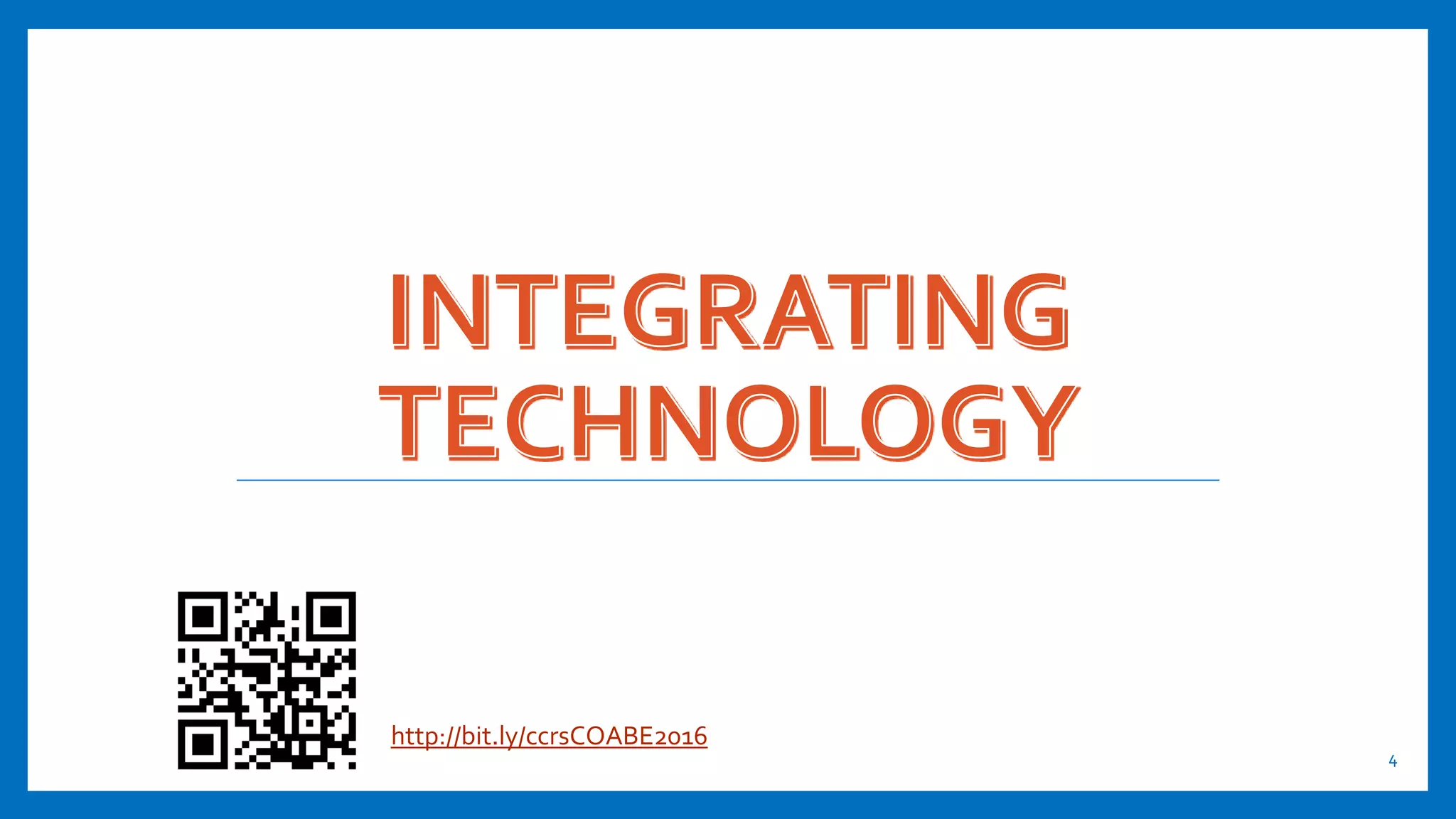 4
http://bit.ly/ccrsCOABE2016
 