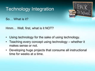 Integrating Technology Into Instruction Ppt Integrating Technology Into Instruction Ppt
