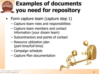 Integrating The Capture And Proposal Management Processes in Business Development