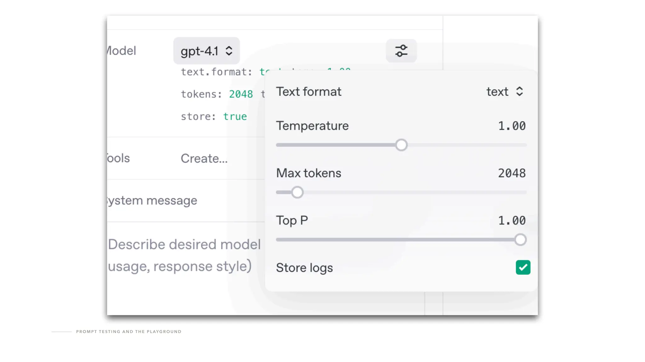 P R O M P T T E S T I N G A N D T H E P L AY G R O U N D
 