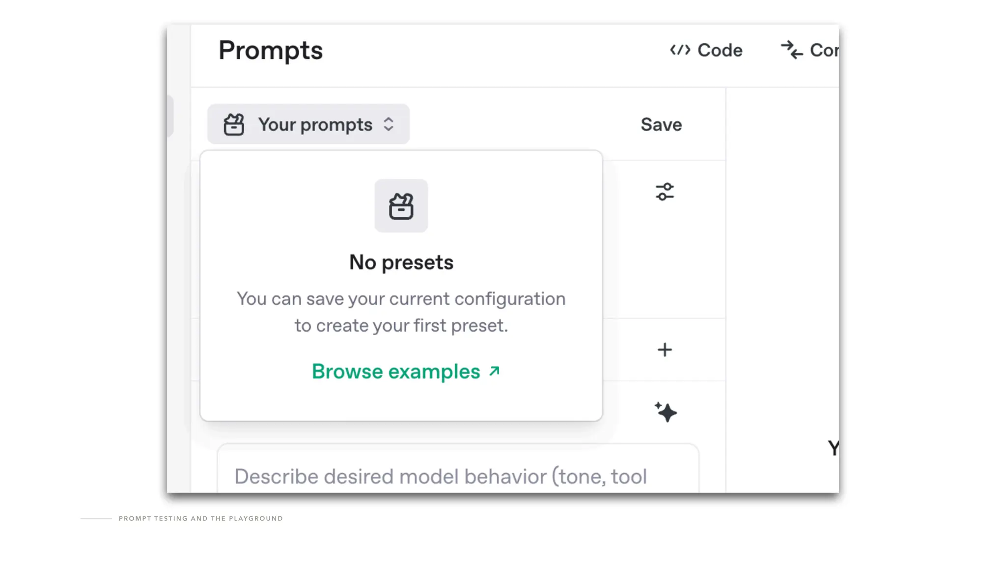 P R O M P T T E S T I N G A N D T H E P L AY G R O U N D
 