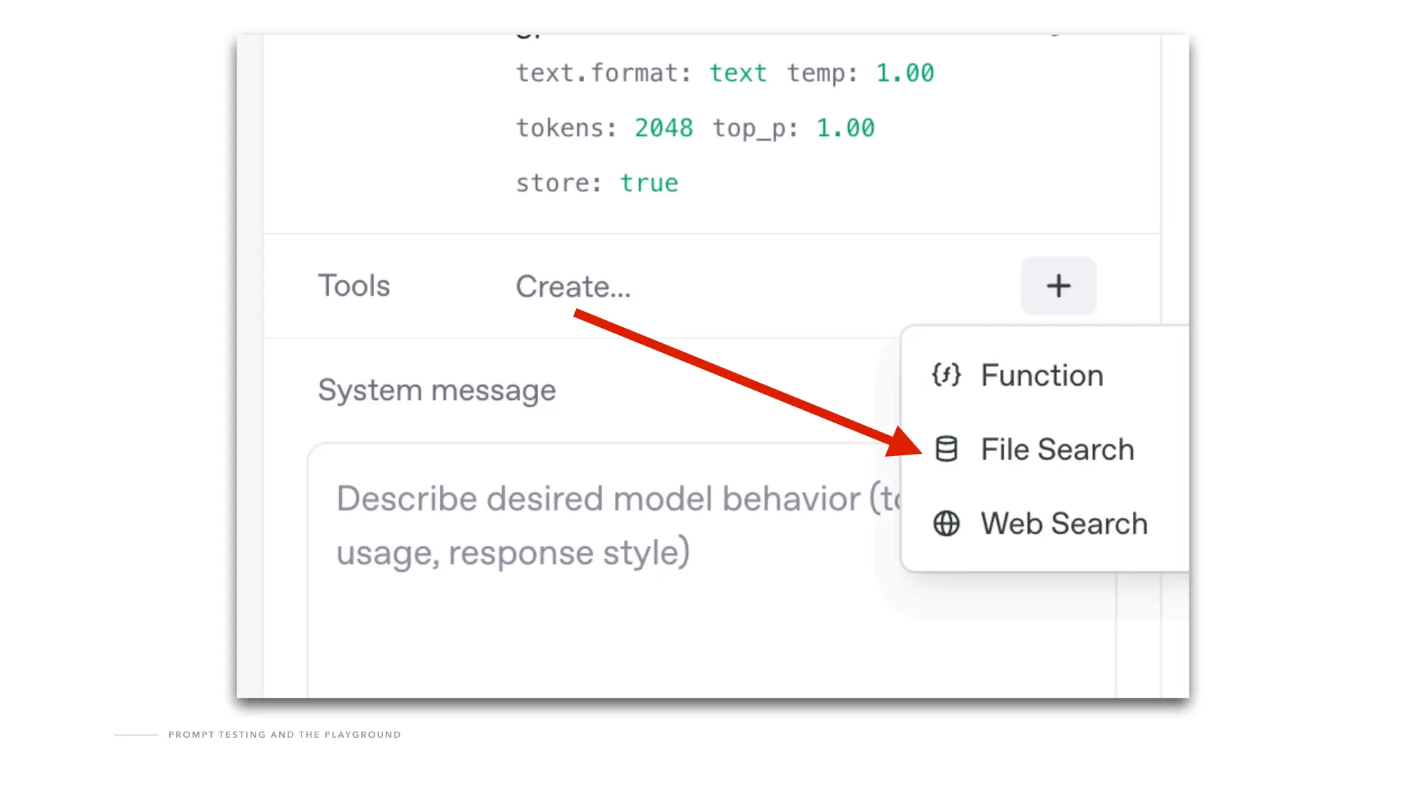 P R O M P T T E S T I N G A N D T H E P L AY G R O U N D
 