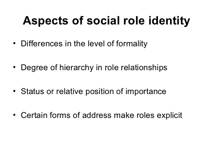 Social Roles • Social structure