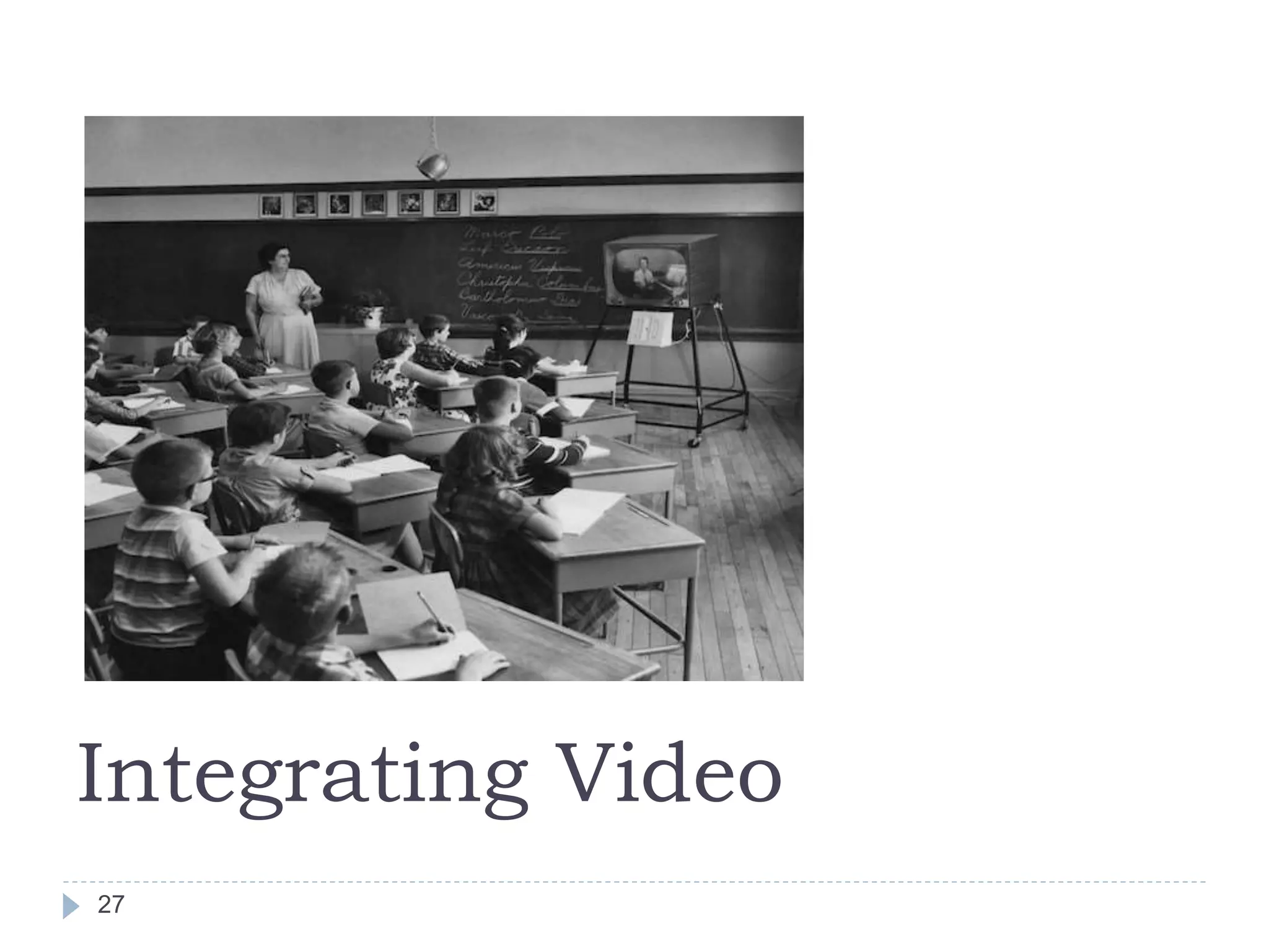 27
Integrating Video
 