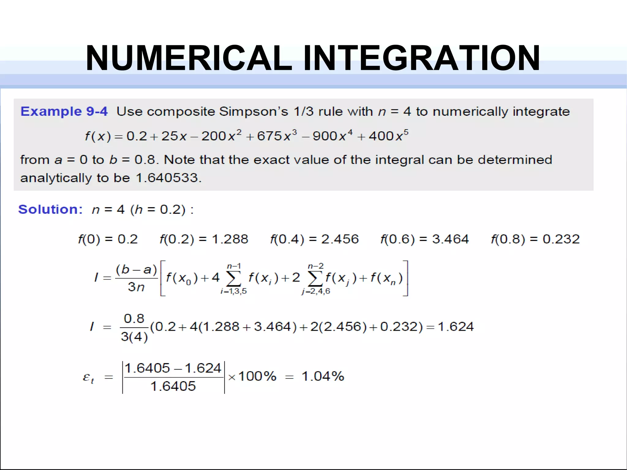 Numerical Integration | ODP