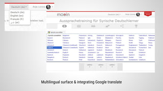 Multilingual surface & integrating Google translate
 