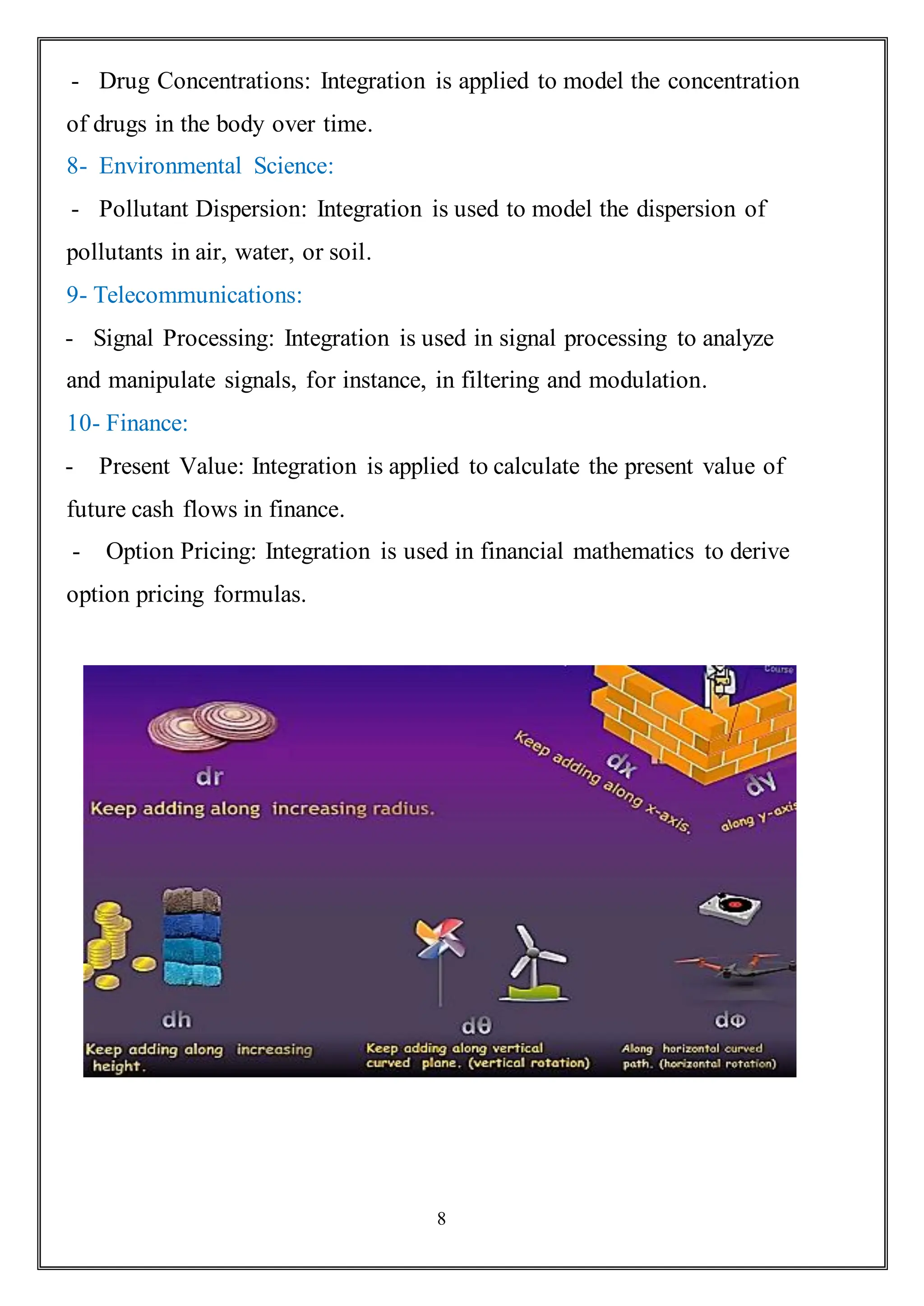 integration in maths pdf mathematics integration | PDF