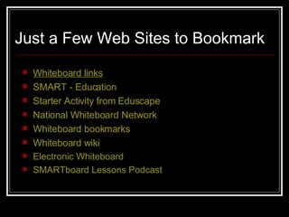 Integration Ideas for using Interactive Whiteboards | PPT