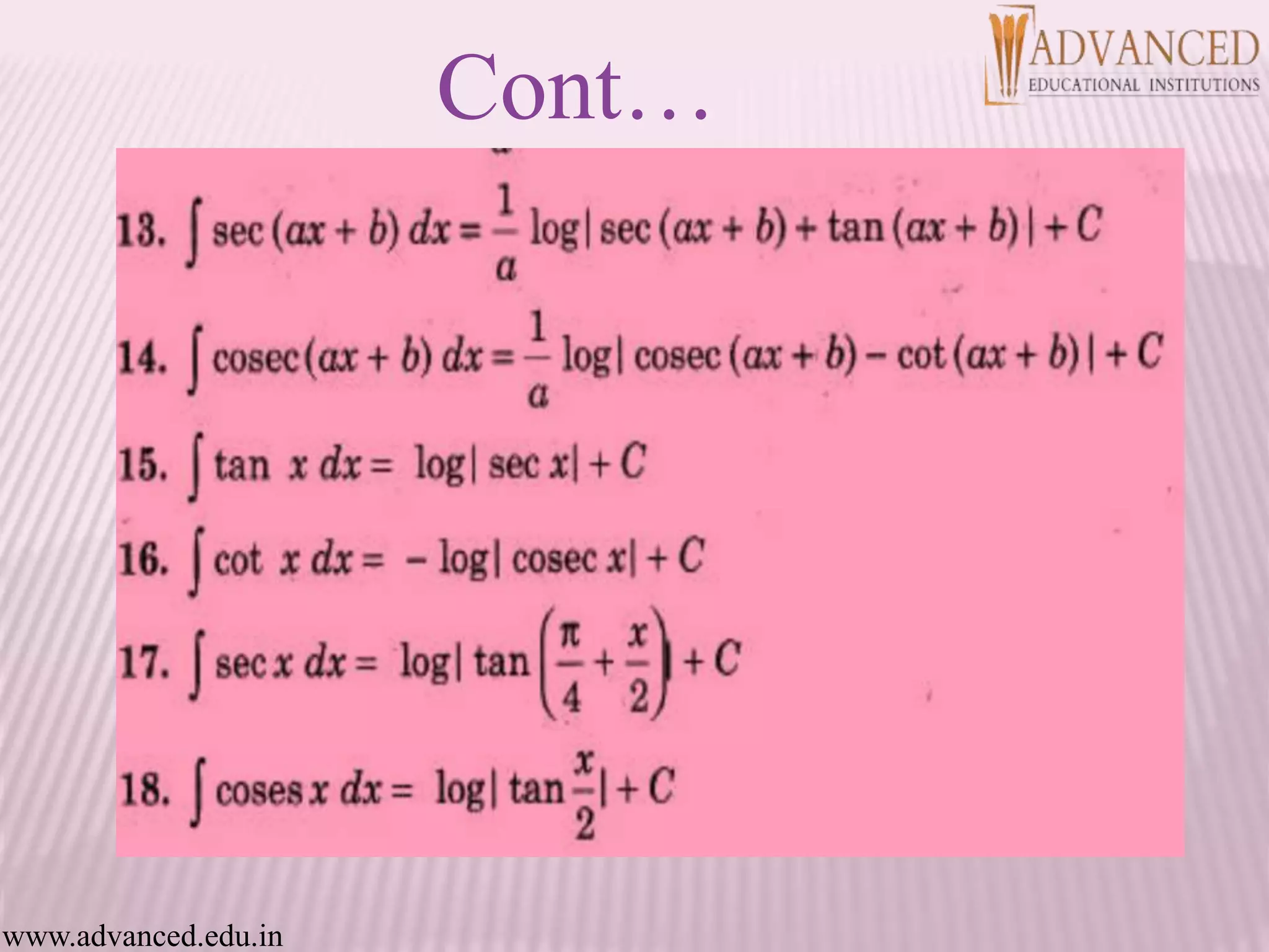 Cont…
www.advanced.edu.in
 