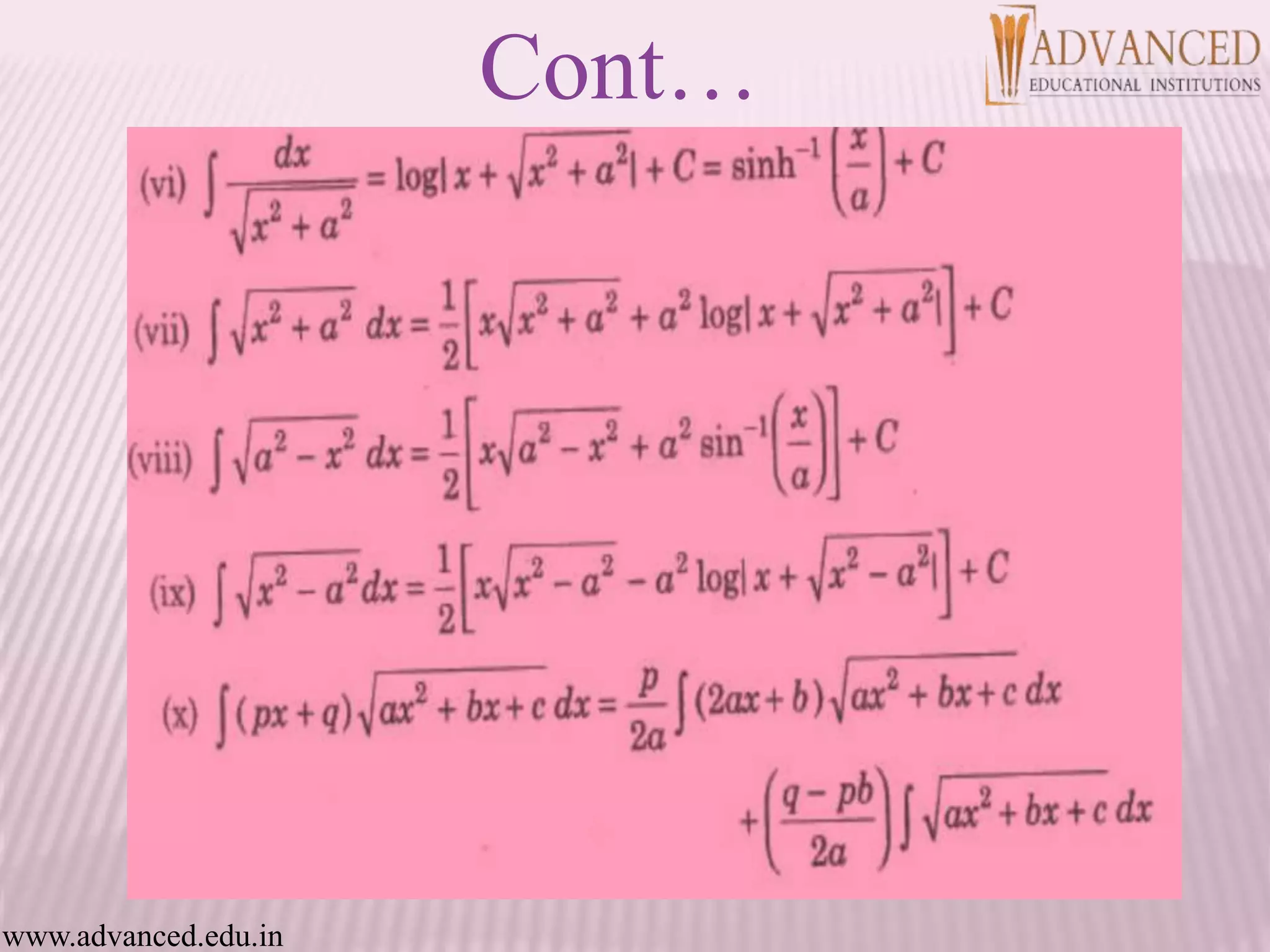 Cont…
www.advanced.edu.in
 