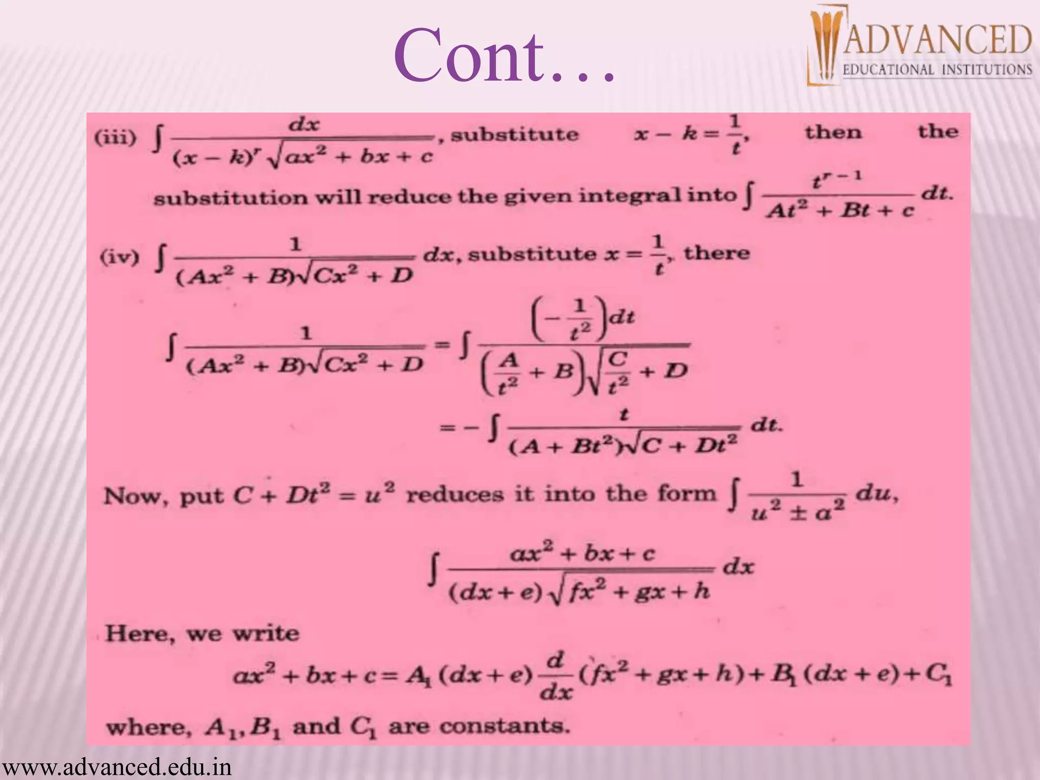 Cont…
www.advanced.edu.in
 