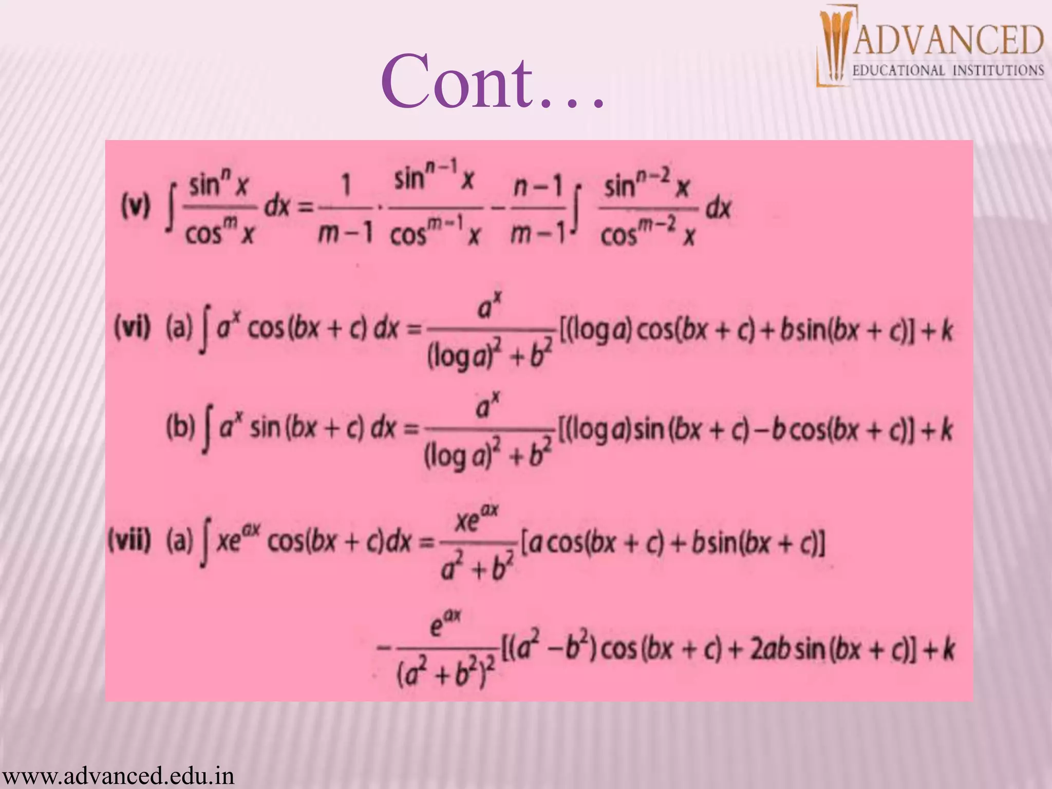 Cont…
www.advanced.edu.in
 