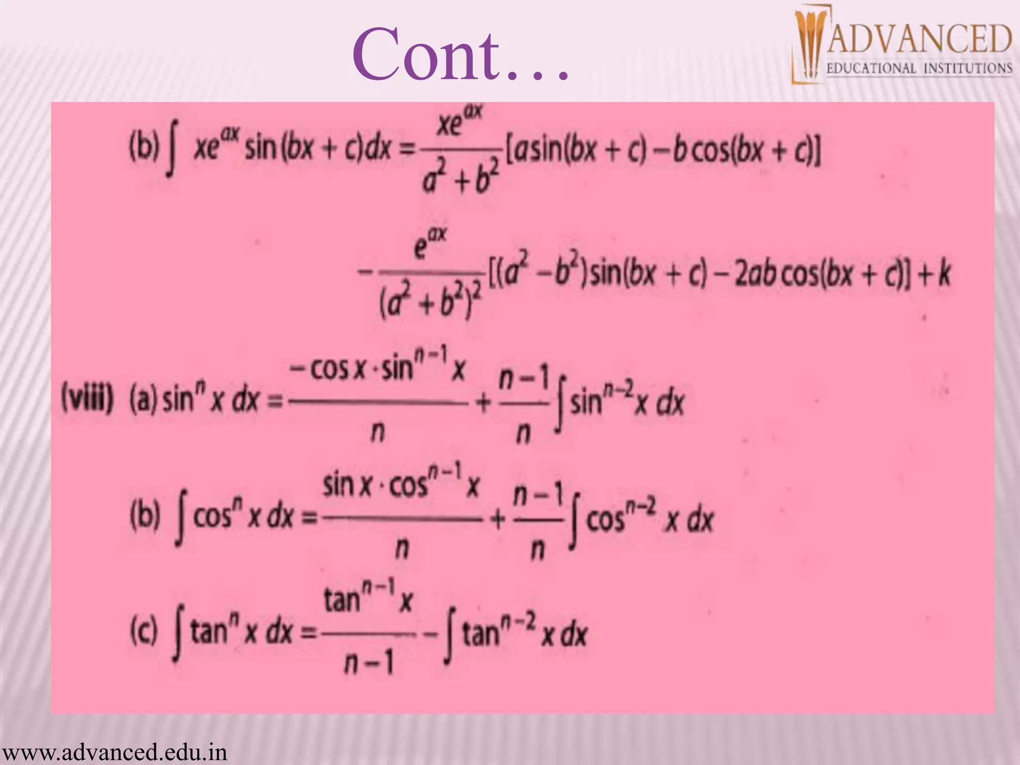 Cont…
www.advanced.edu.in
 