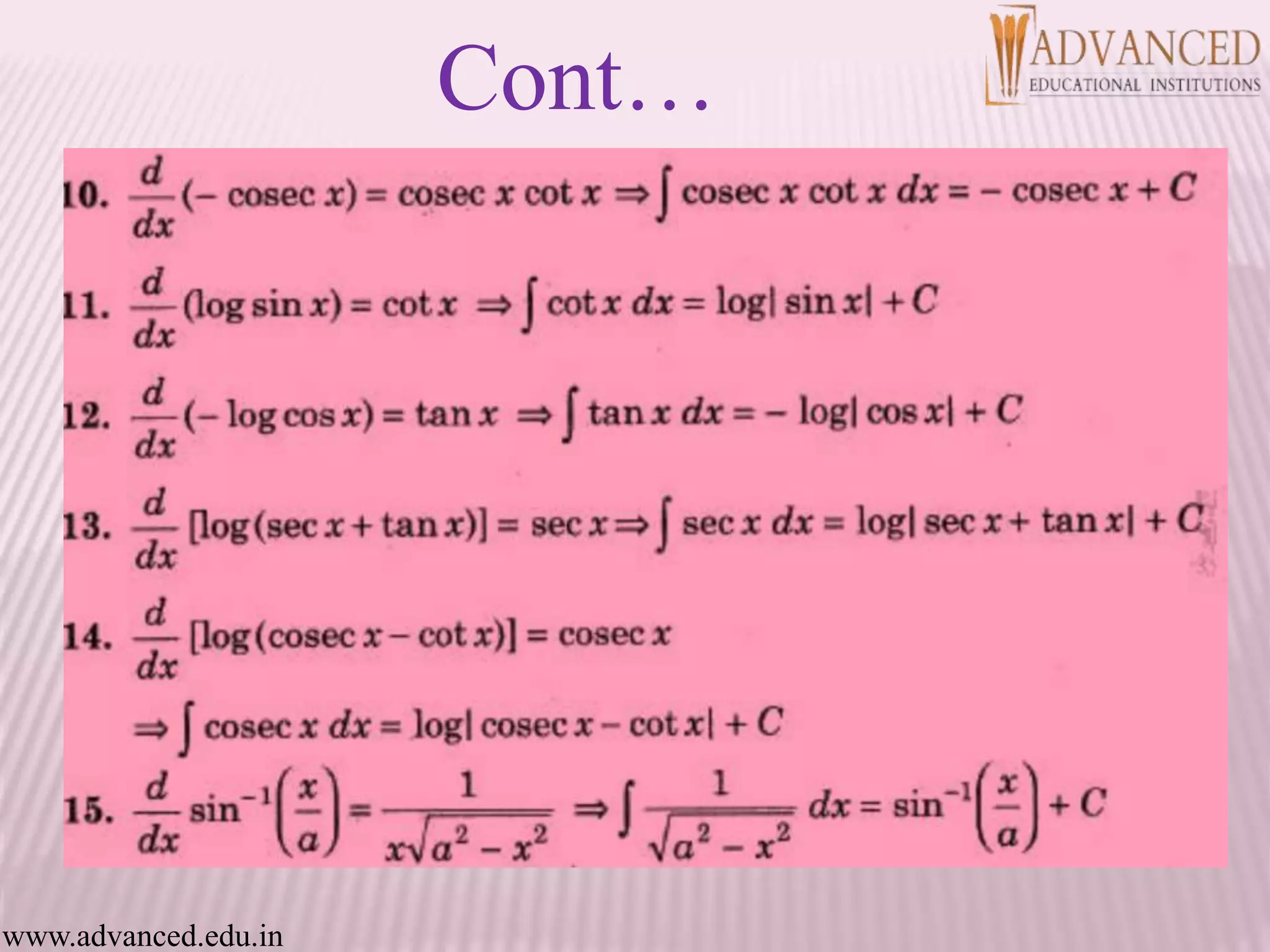 Cont…
www.advanced.edu.in
 