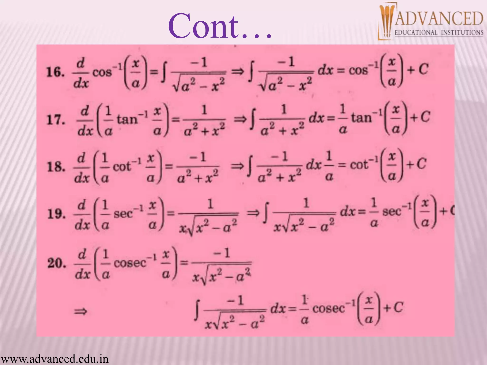 Cont…
www.advanced.edu.in
 