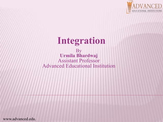Integration presentation | PPTX
