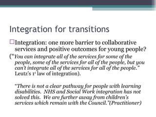 Integration and transitions powerpoint stf | PPT