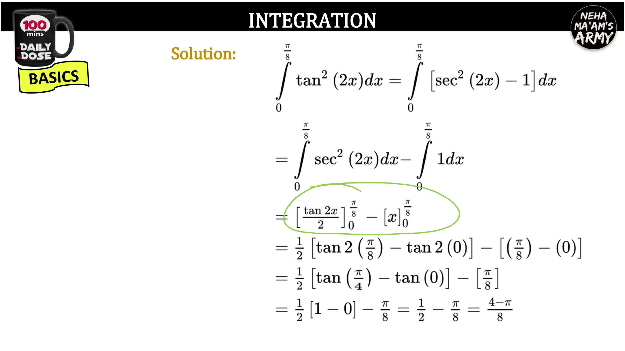 INTEGRATION
Solution:
 