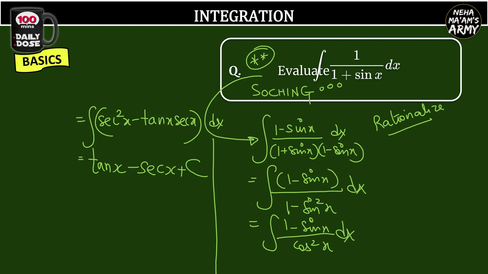INTEGRATION
Q. Evaluate
 
