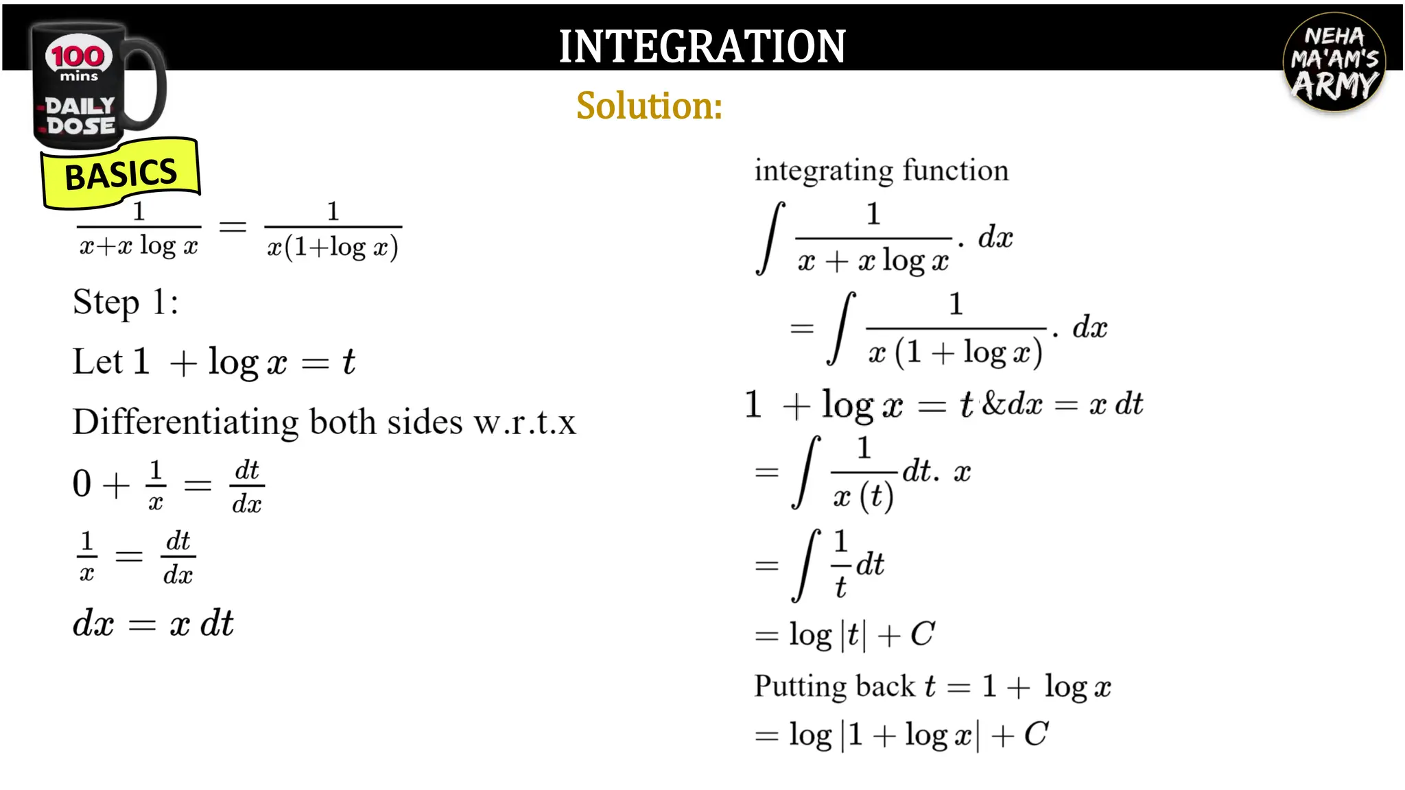 INTEGRATION
Solution:
 
