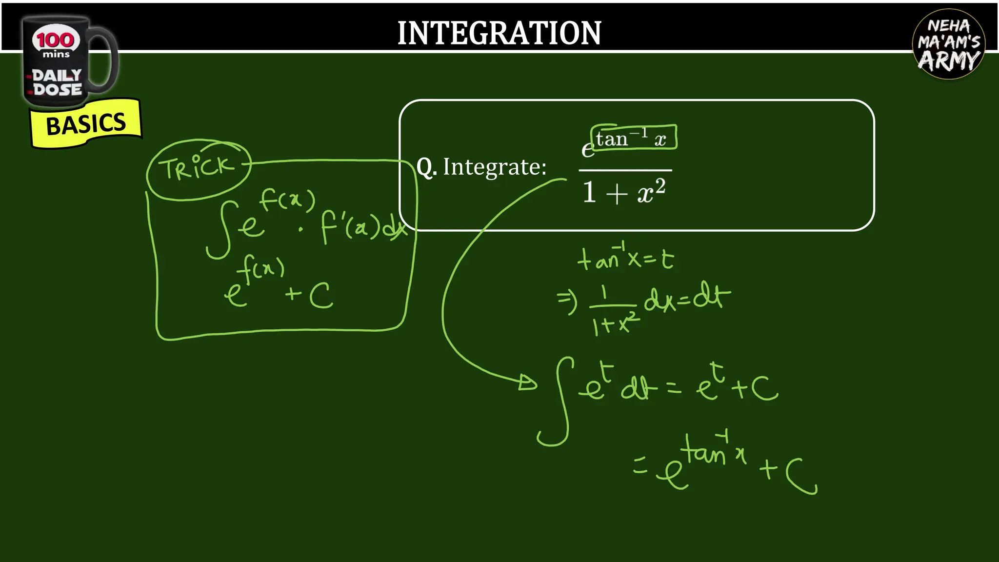 INTEGRATION
Q. Integrate:
 
