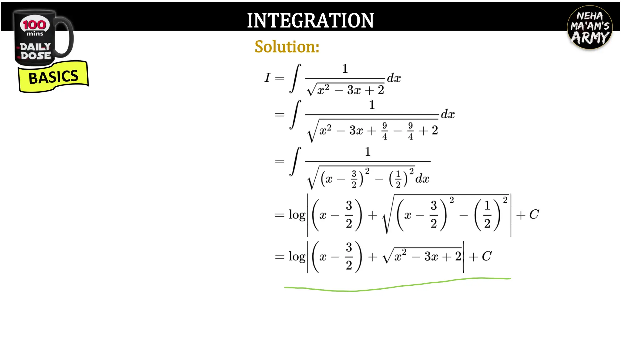 INTEGRATION
Solution:
 