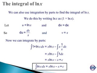 Integration By Parts PPT Integration By Parts PPT