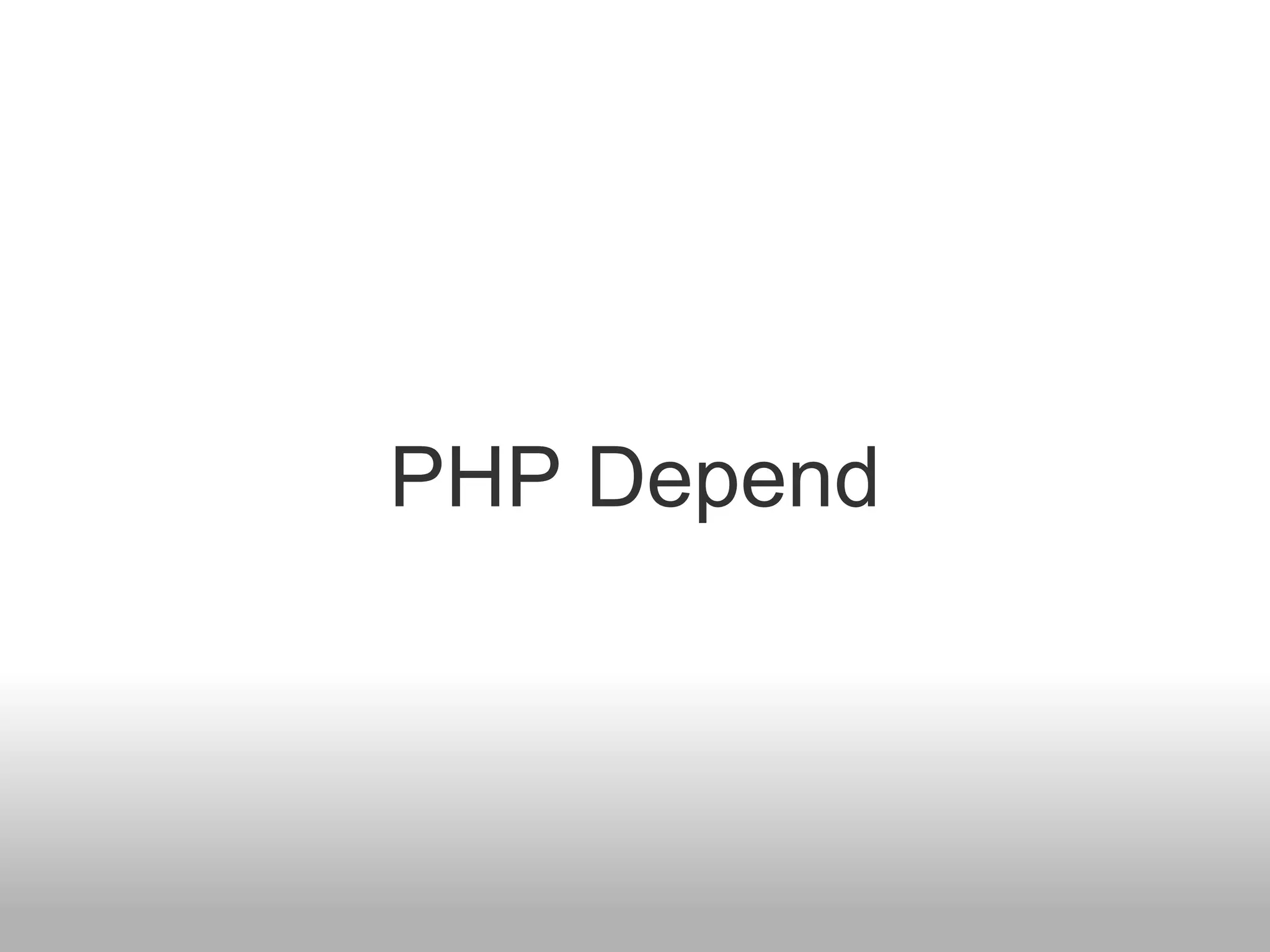 PHP Depend 