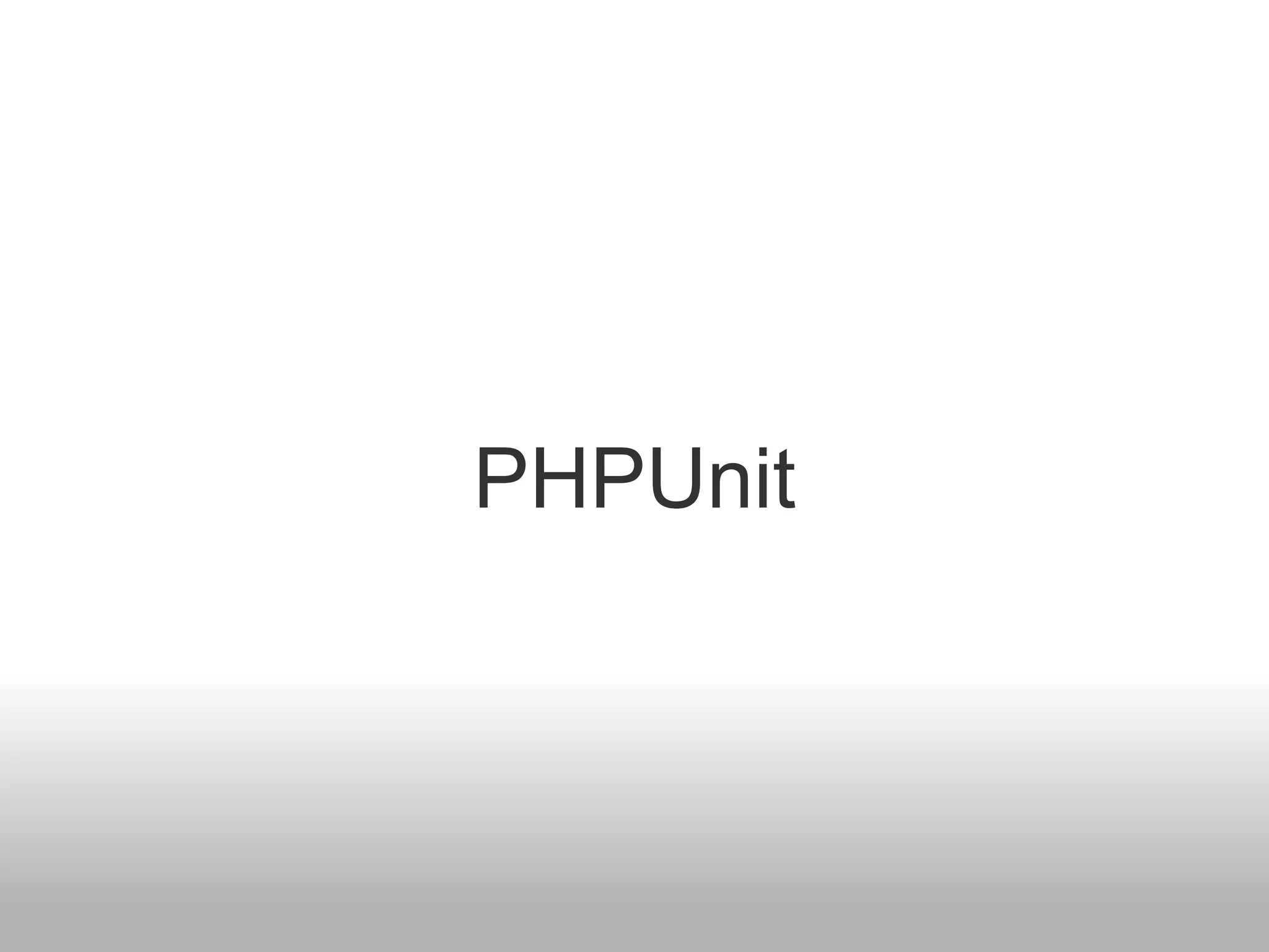 PHPUnit 