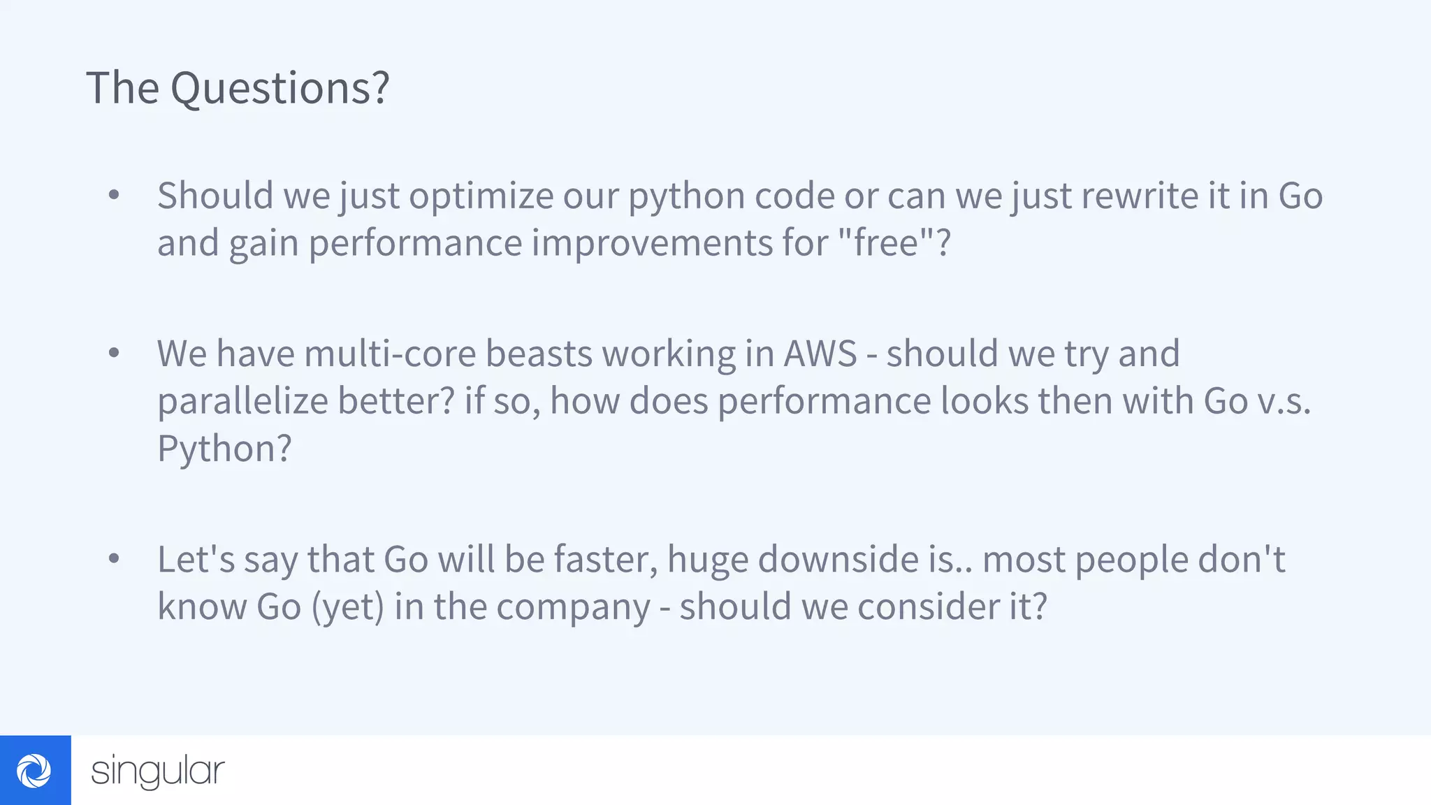 Python VS GO | PPT