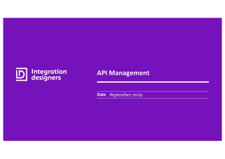 DateDate September 2019
API Management
 