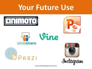 Twitter

Facebook
Twitter
LinkedIn
Blog

Facebook

LinkedIn
Group

Pinterest
Facebook
Google +
Customized Management Solutions

 