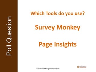 Plan for the future…

Customized Management Solutions

 