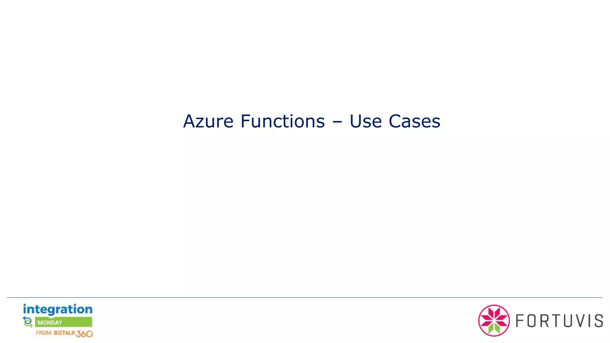 Azure Functions – Use Cases