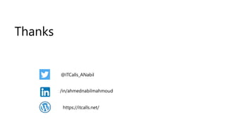 @ITCalls_ANabil
/in/ahmednabilmahmoud/
https://itcalls.net/
 