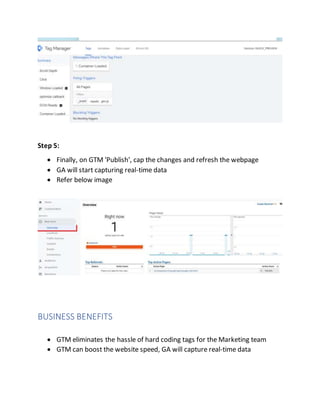 Integration of Google Tag Manager and Google Analytics | DOCX