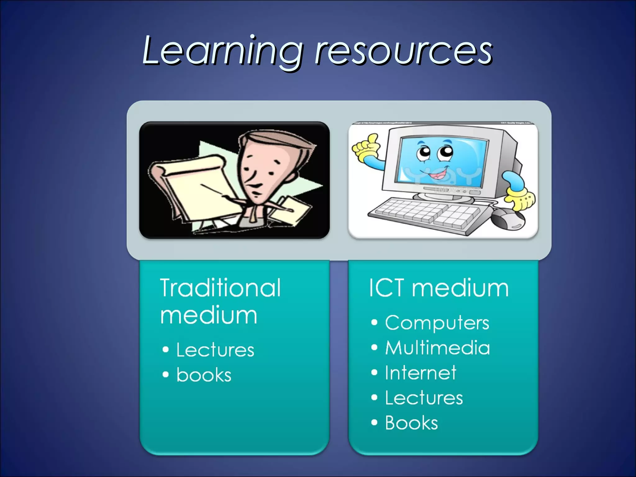 Learning resources
 