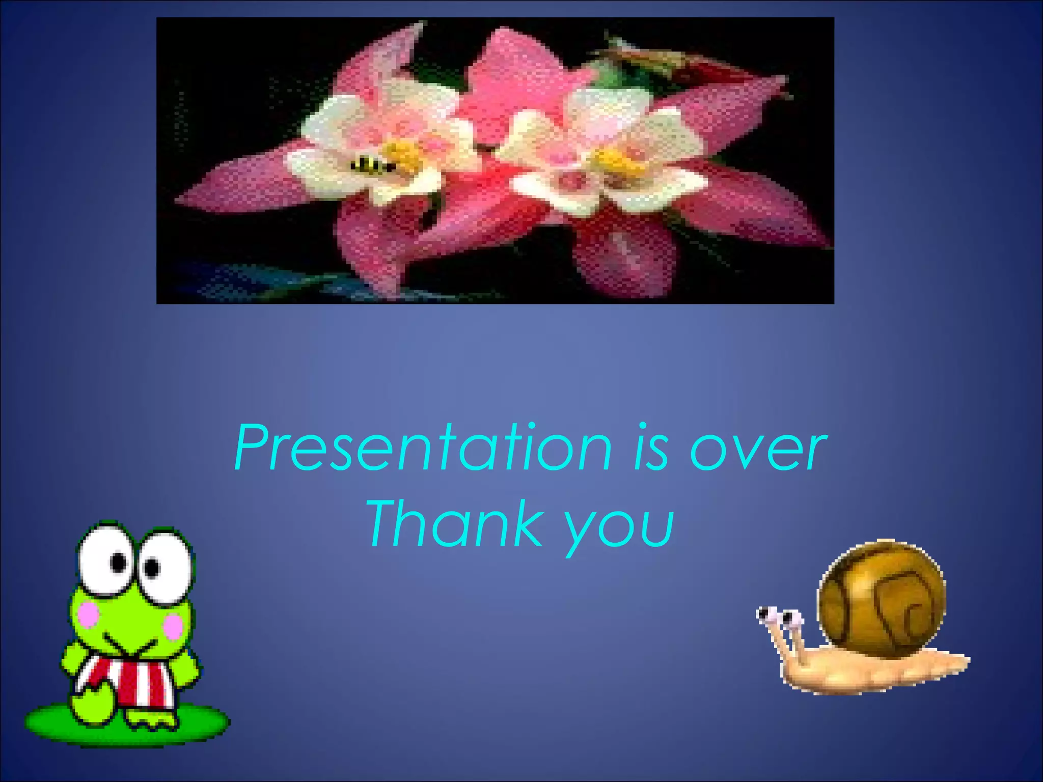 Presentation is over
    Thank you
 